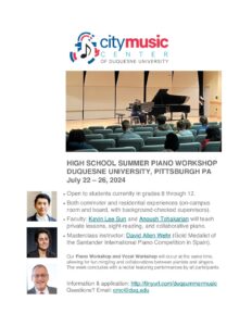 Summer Piano Workshop @ Mary Pappert School of Music | Pittsburgh | Pennsylvania | United States